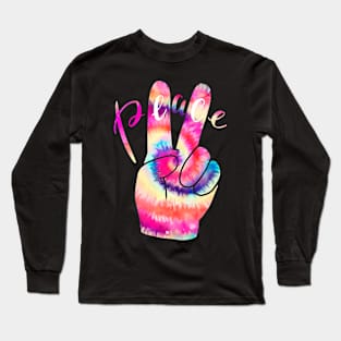 Peace tie die abstract Long Sleeve T-Shirt